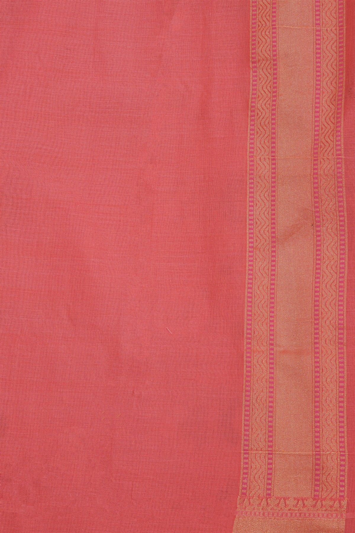 Banarasi Cotton Dual Colour Saree With Kaddi Work Border