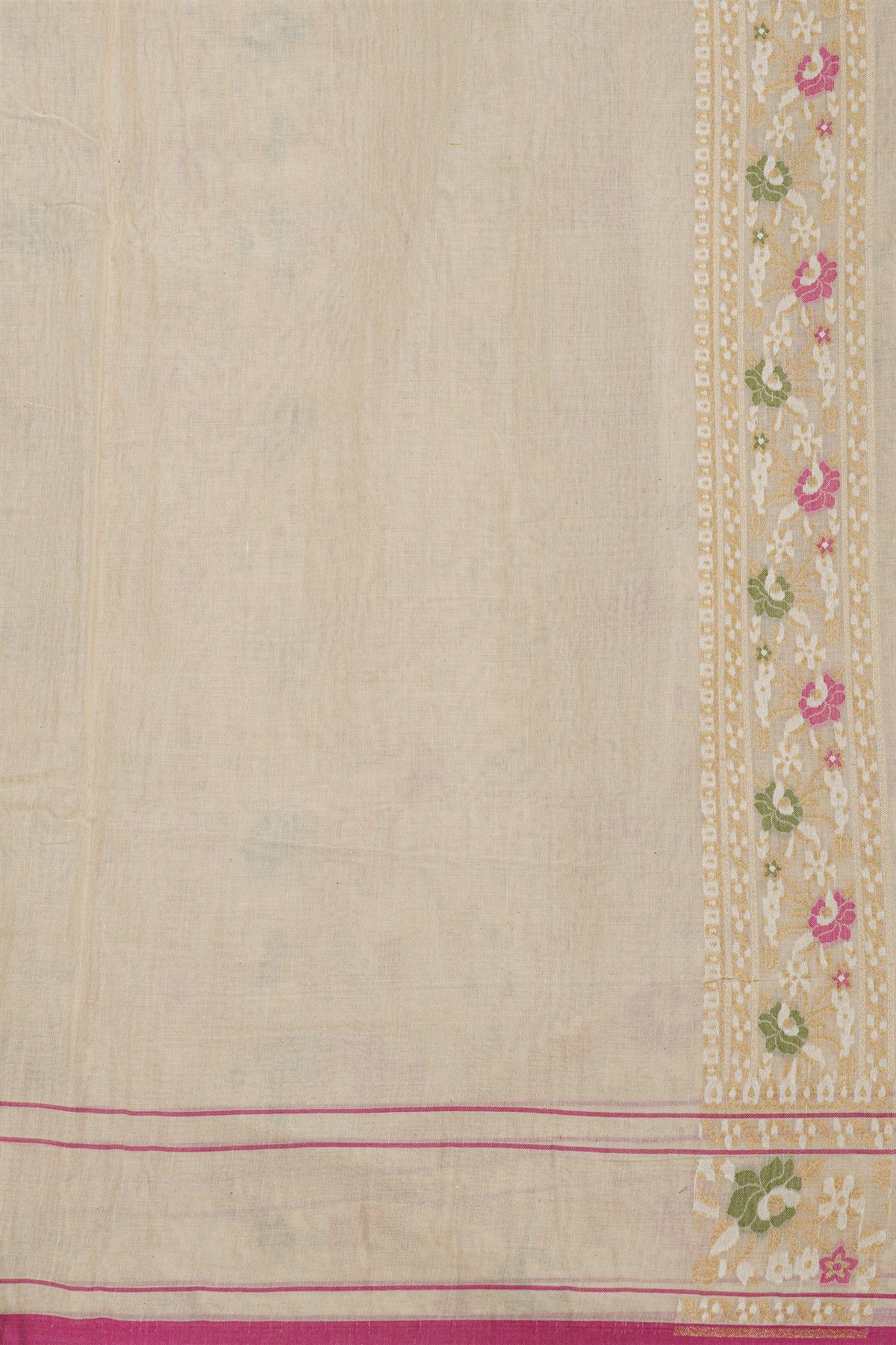 Banarasi Cotton Off White Saree