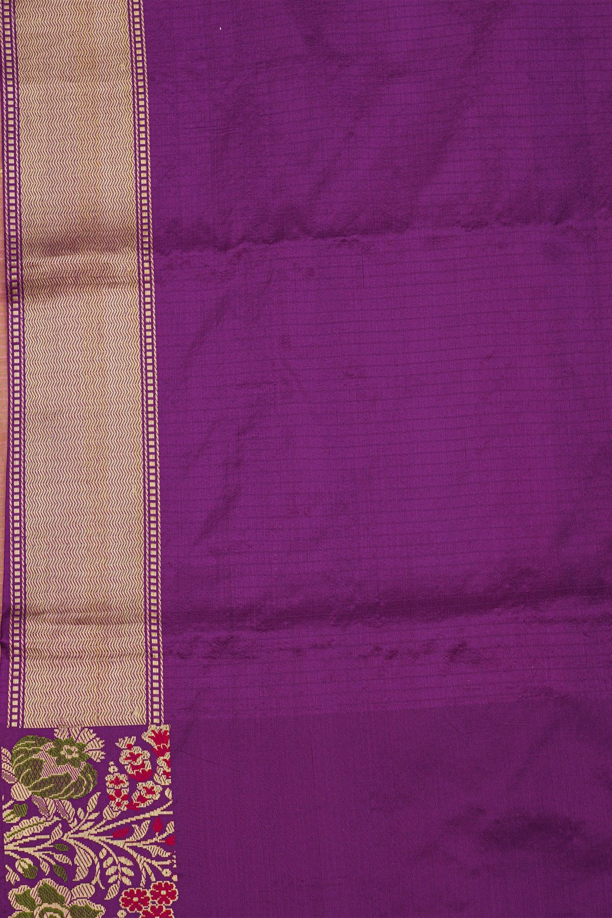 Banarasi Silk Peach Saree WIth Meenakari Border