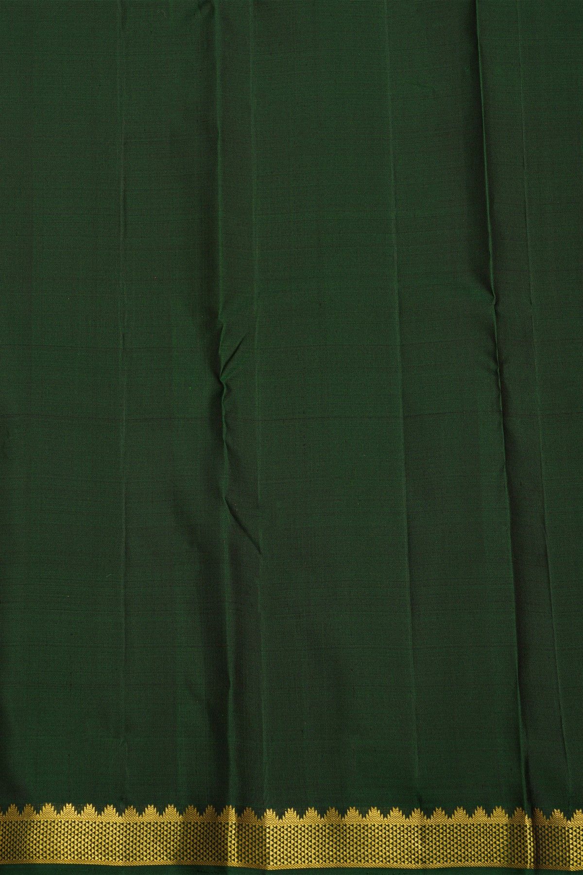 Kancheepuram Pure Silk Brown Saree With Buttis Body Temple Border
