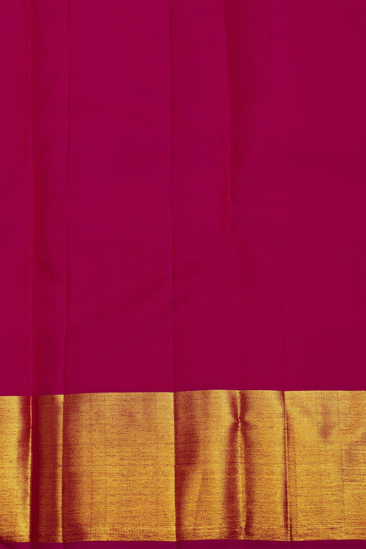 Kancheepuram Pure Silk Pink Saree Leaf Body With Kaddi Border