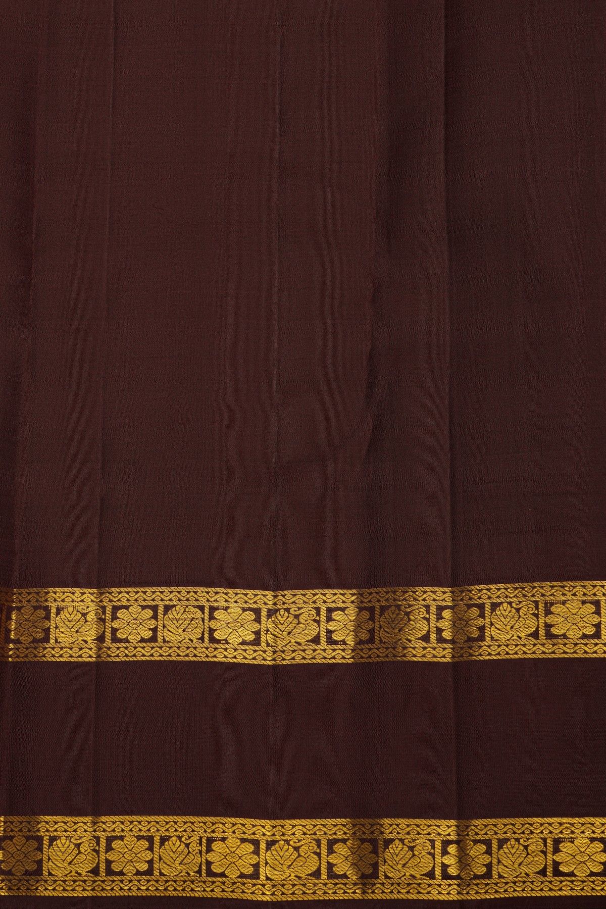 Kancheepuram Pure Silk Multi-Colour Saree With Florals And Peacocks Border