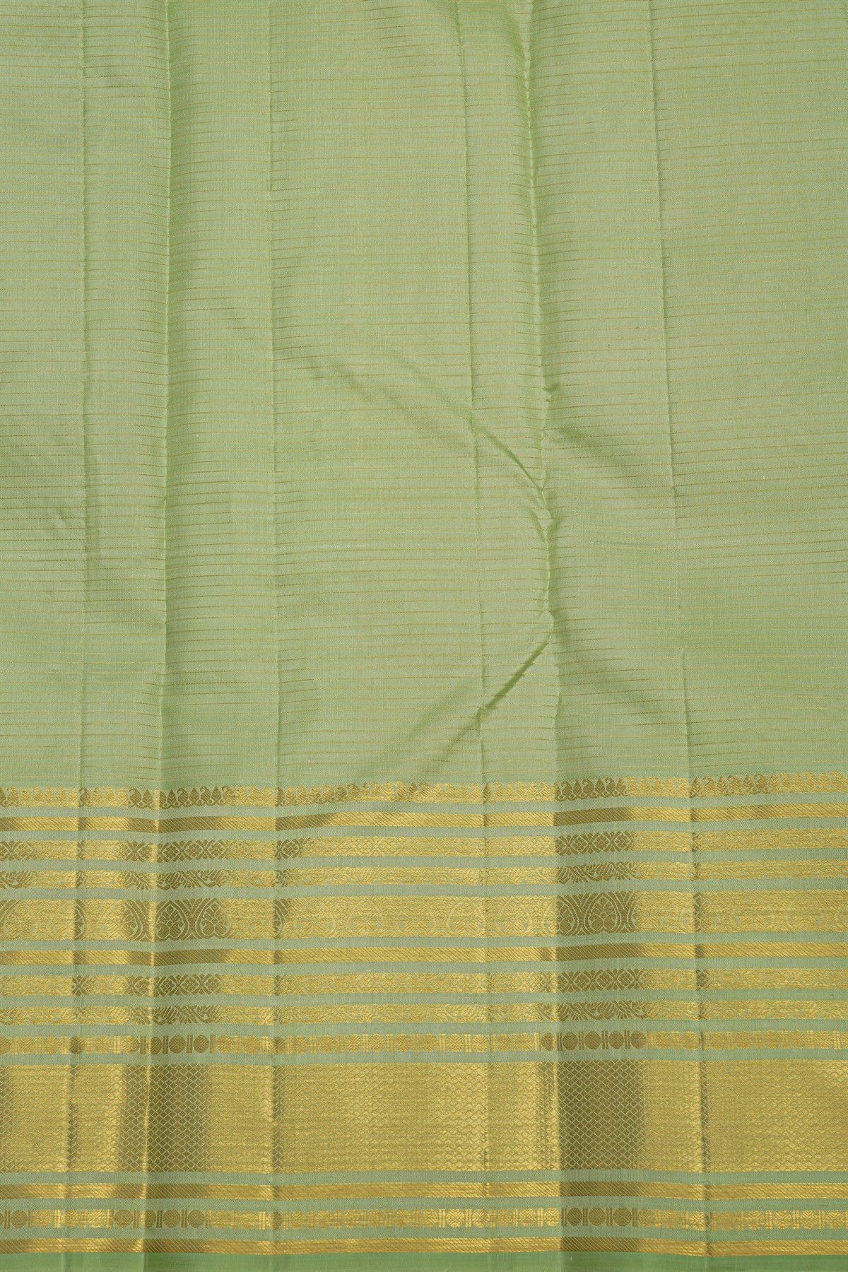 Kancheepuram Pure Silk Sea Green Saree With Buttis Body And Florals Border