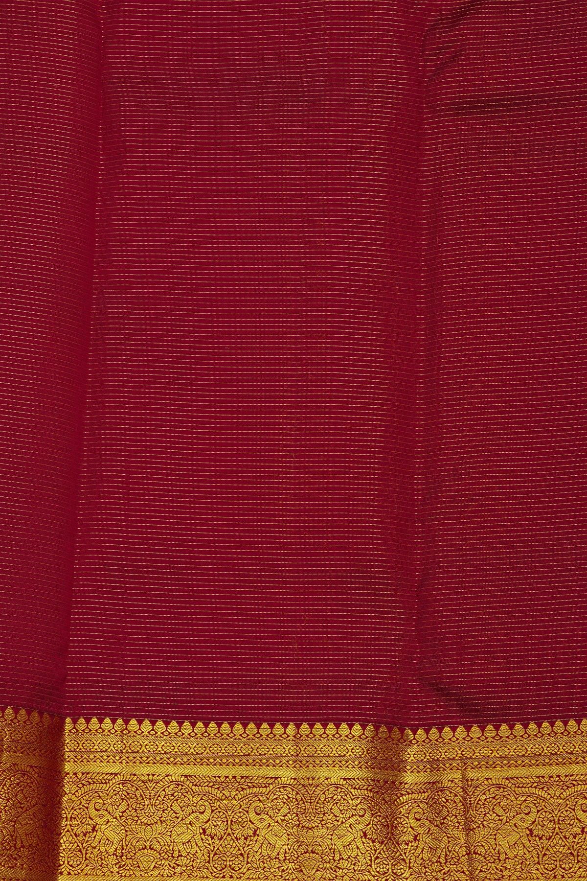 Kancheepuram Silk Off White Saree With Florals And Buttis Body And Contrast Florals And Leaves With Animals Border