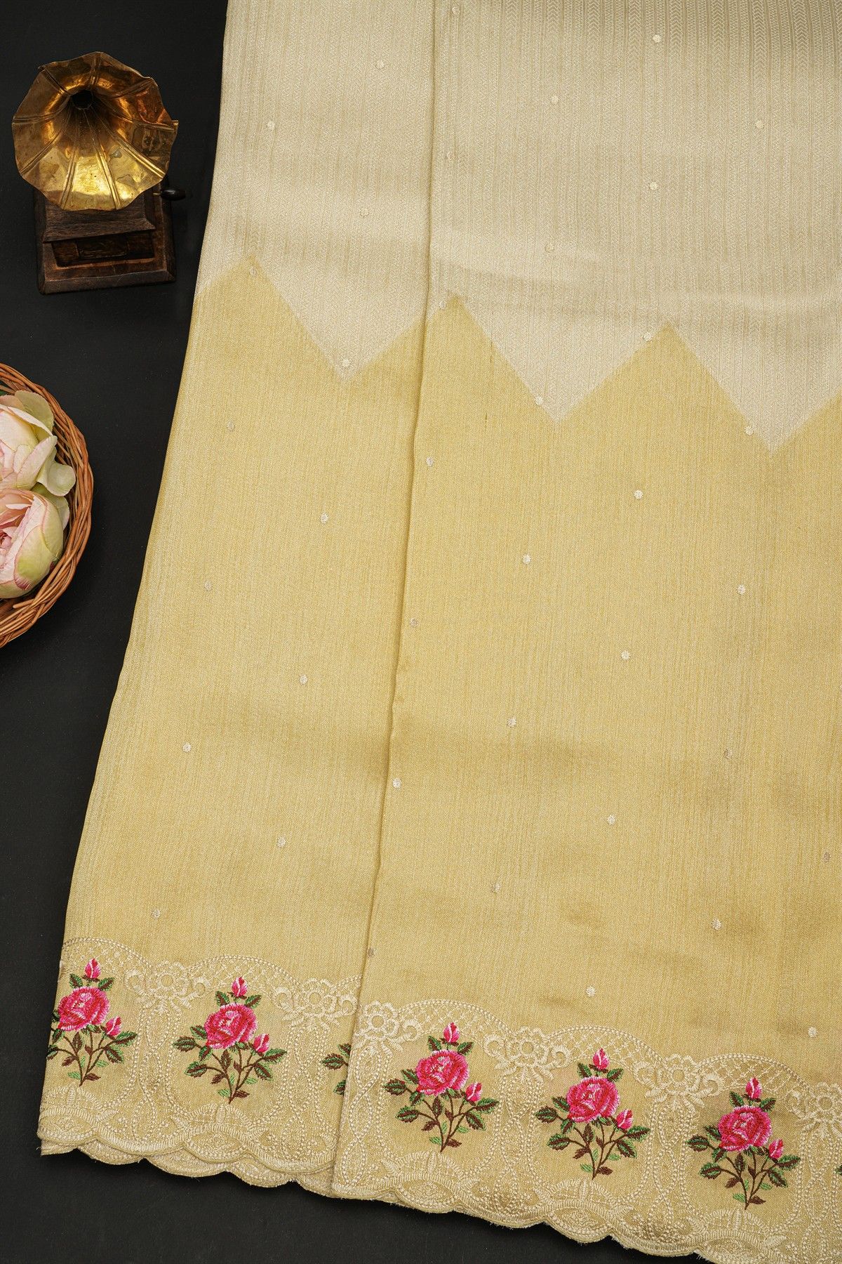 Fancy Silk Multi-Colour Saree With Thread Work Body