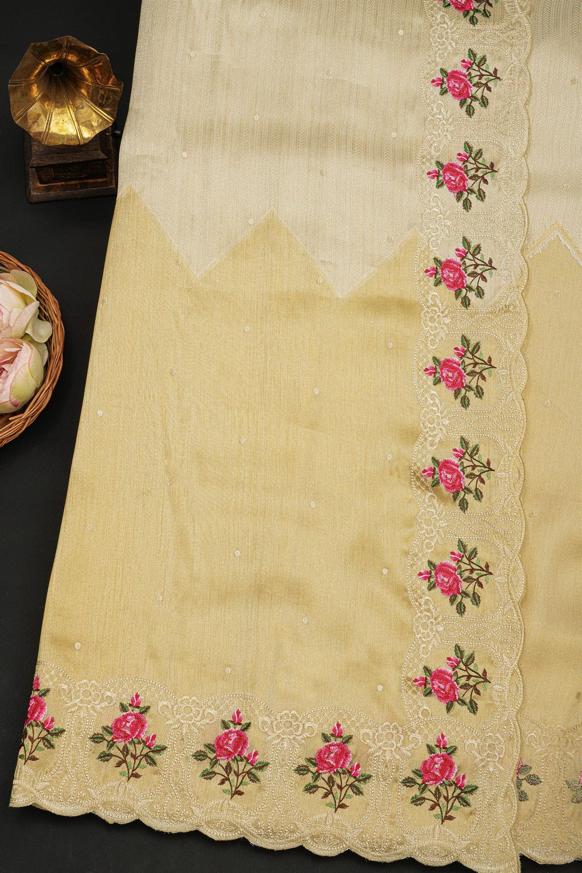 Fancy Silk Multi-Colour Saree With Thread Work Body