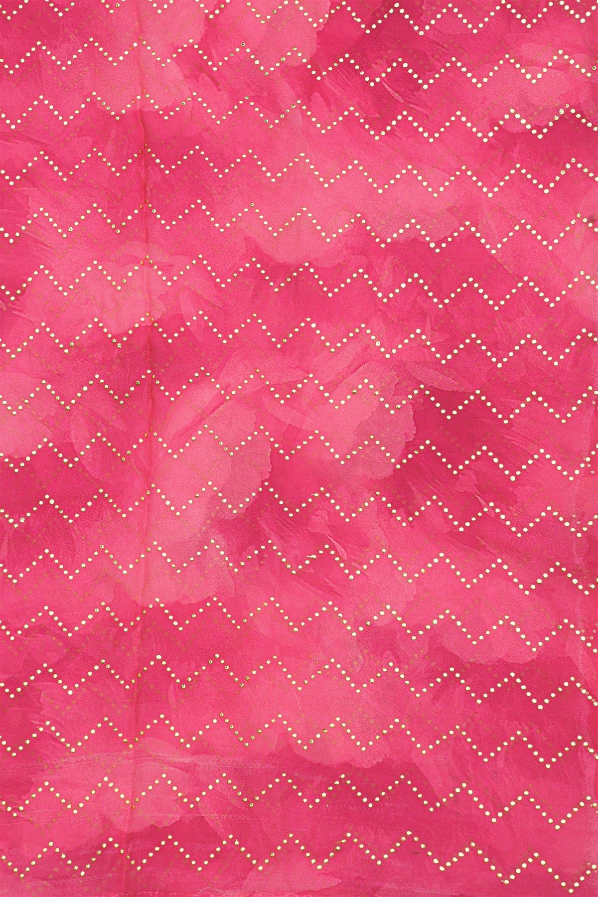 Fancy Crape Multi-Colour Saree With Florals And Leaves With Zig-Zag Lines Body And Self Design Small Laces Border
