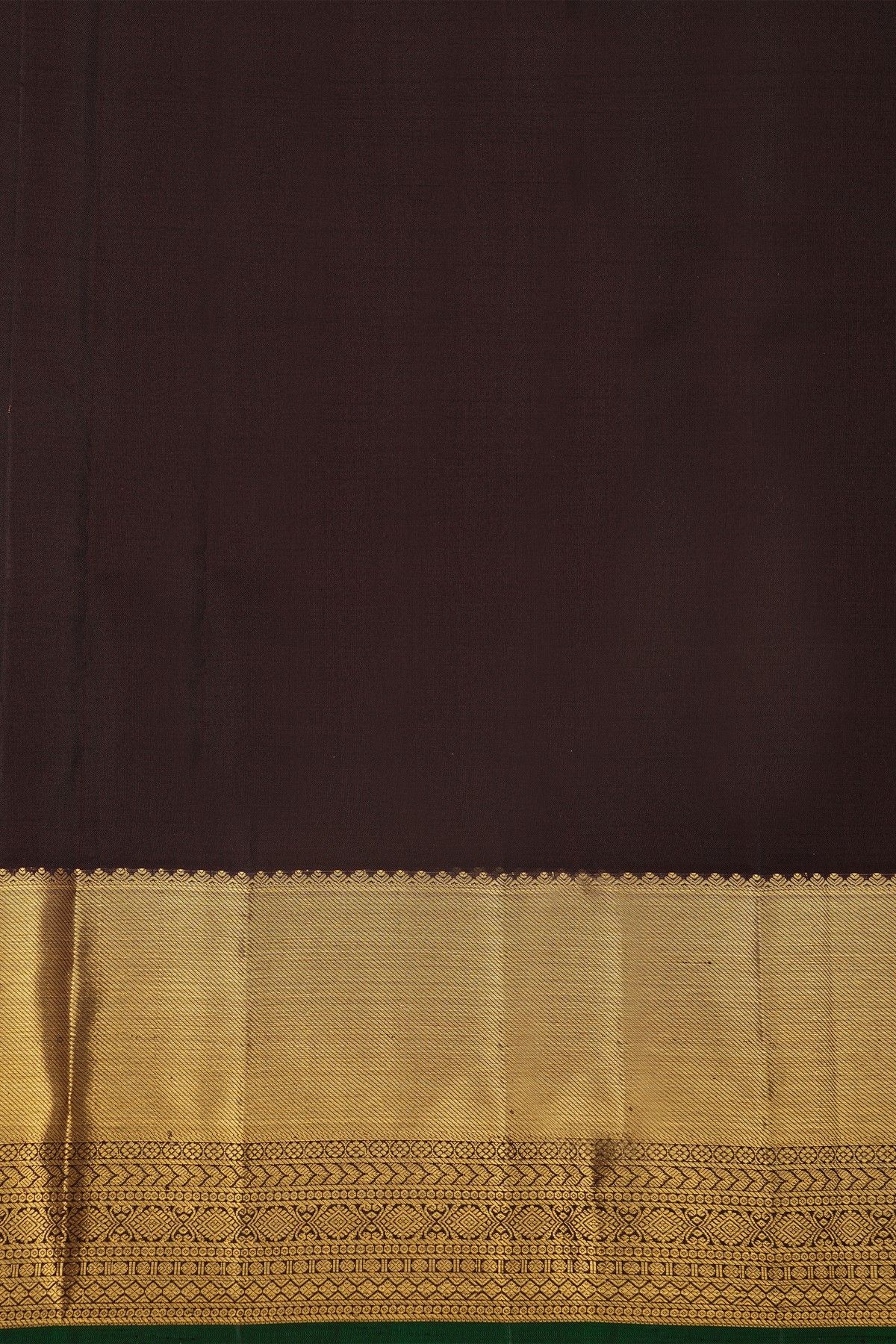 Kancheepuram Silk Maroon Saree With Florals And Leaves In Zari Checks Body And Traditional Kaddi Border