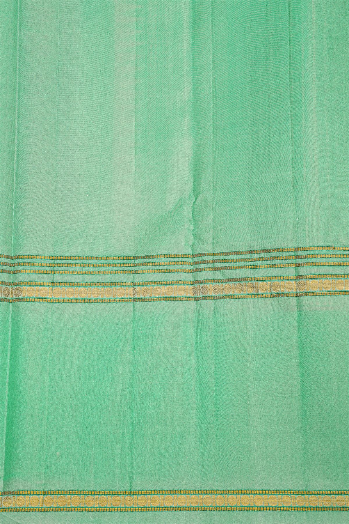 Kancheepuram Silk Green Saree With Florals And Buttis Body