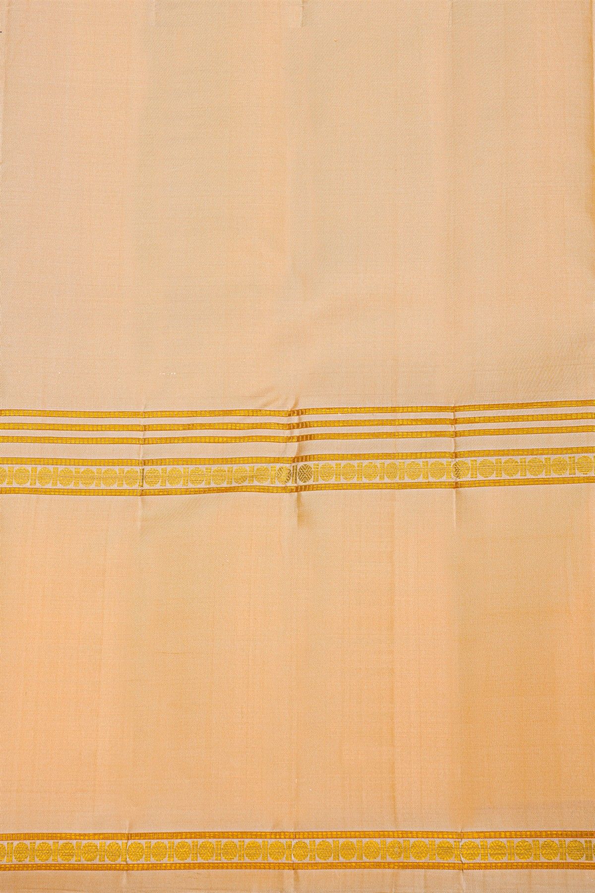 Kancheepuram Silk Orange Saree With Buttis Body