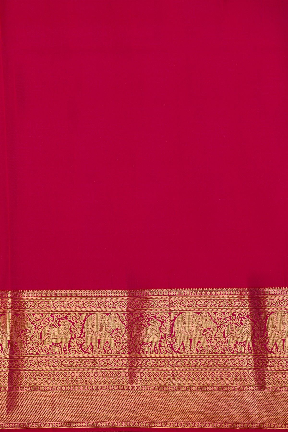 Kancheepuram Silk Pink Saree With Peacocks Buttis Self Border