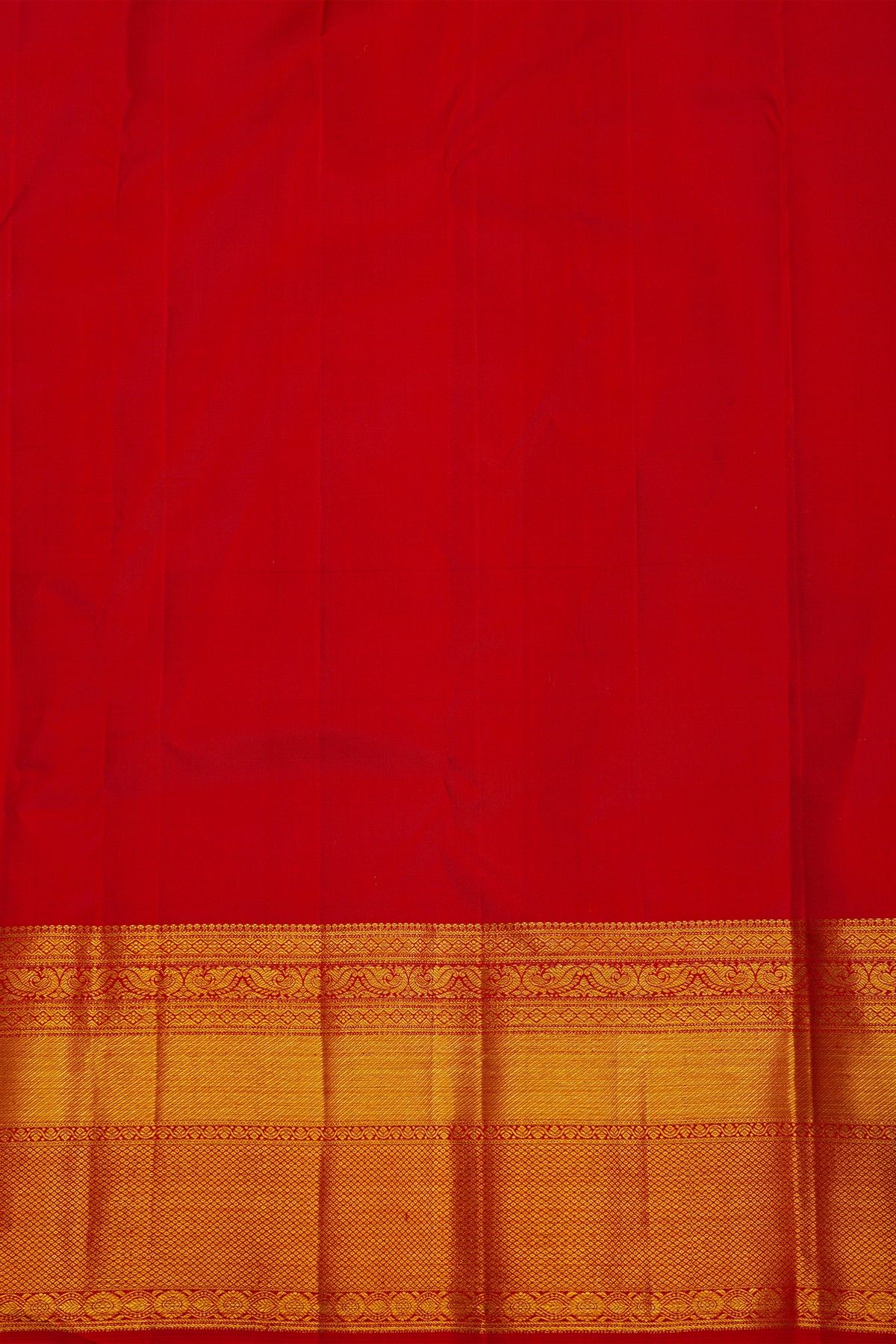 Kancheepuram Silk Maroon Saree With Animals Body Self Border