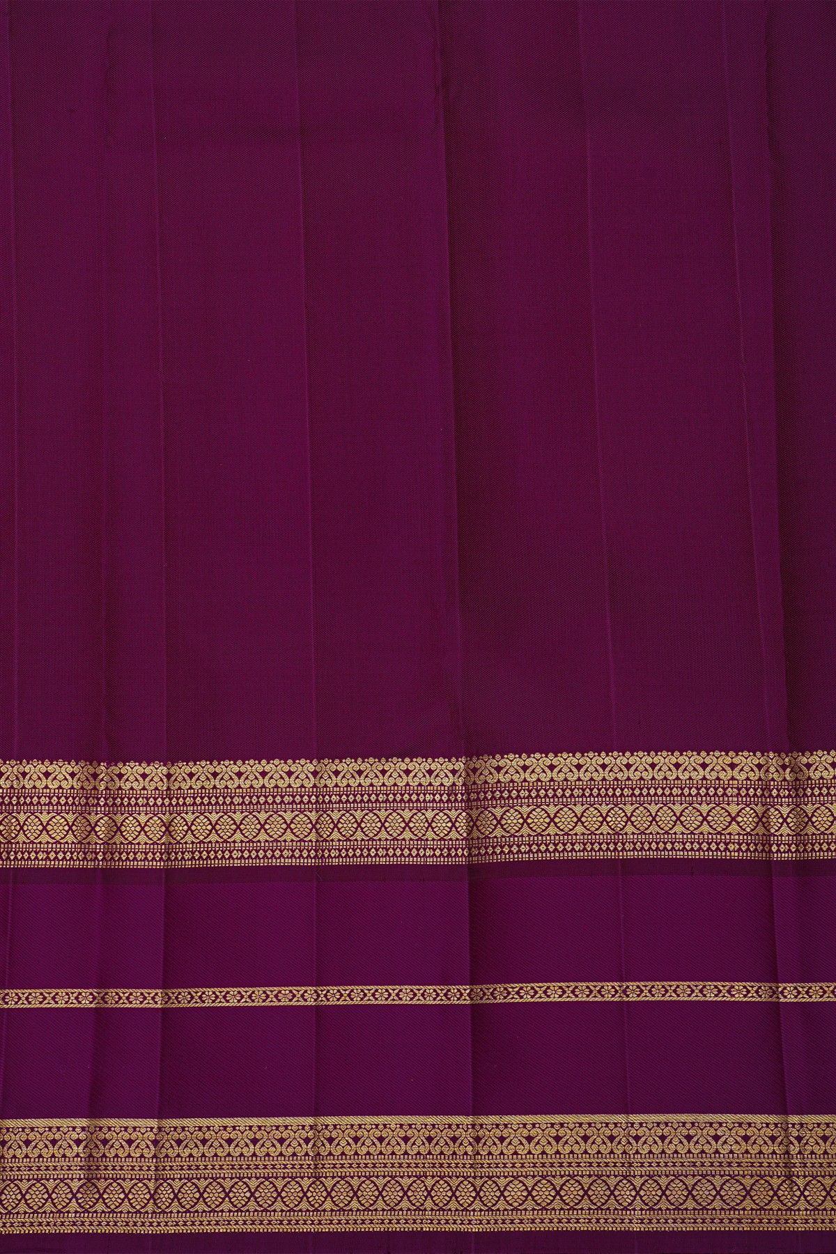 Kancheepuram Silk Yellow Saree With Florals And Leaves Gap Border