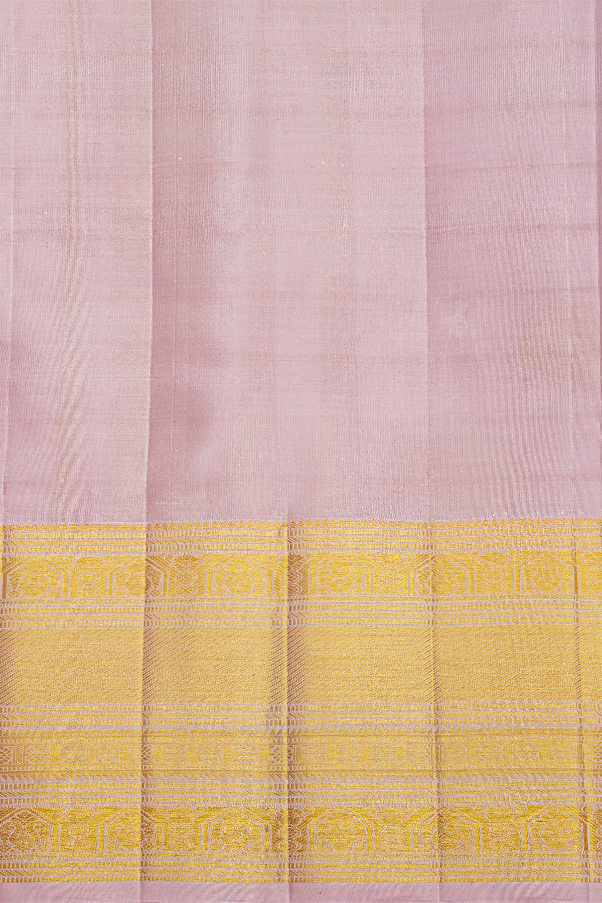 Kancheepuram Silk Lavender Saree With Vintage Body Self Border