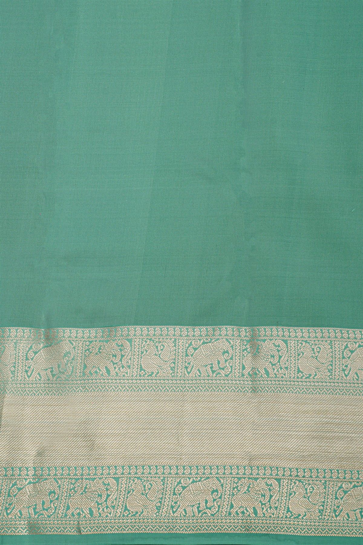 Kancheepuram Silk Red Saree With Florals And Peacocks In Zari