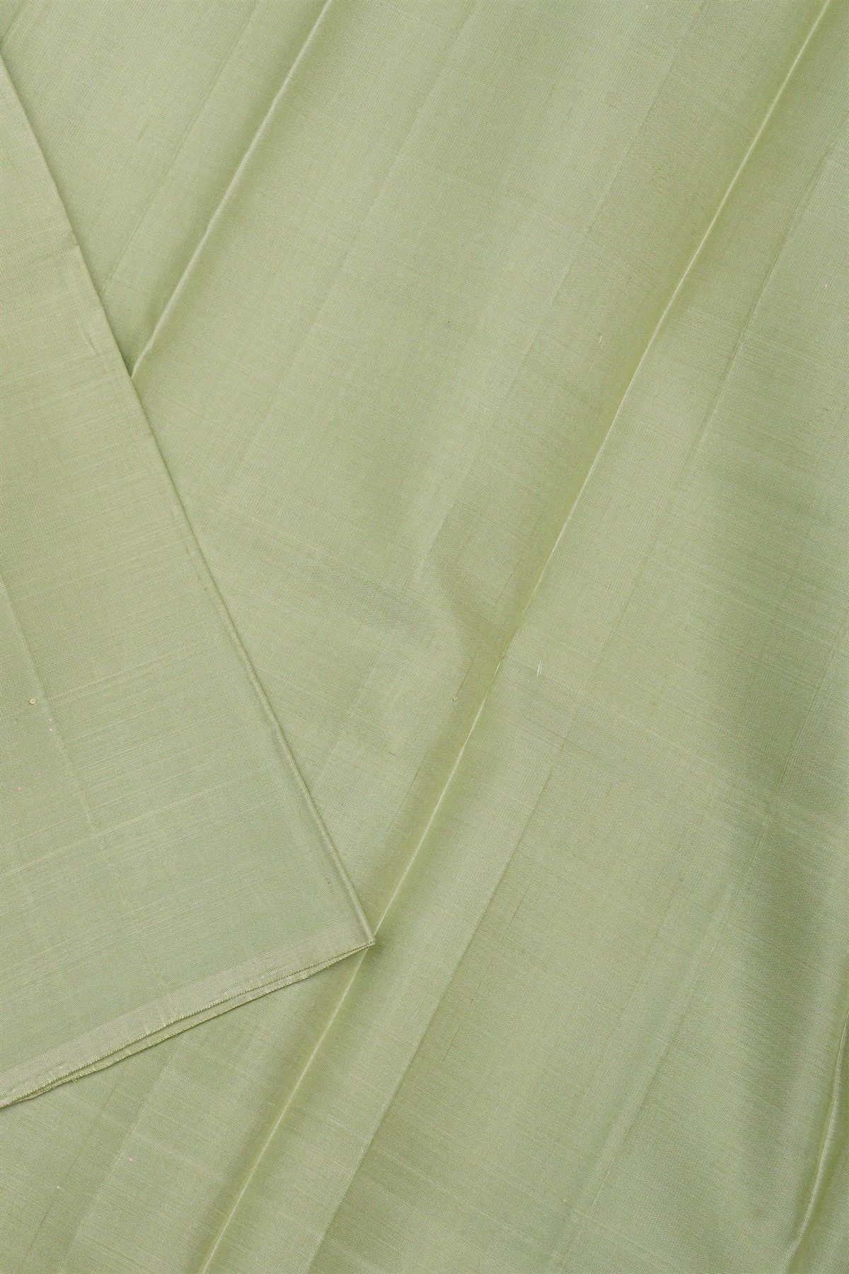 Kancheepuram Silk Off White Dhoti With Zari Buttis Border
