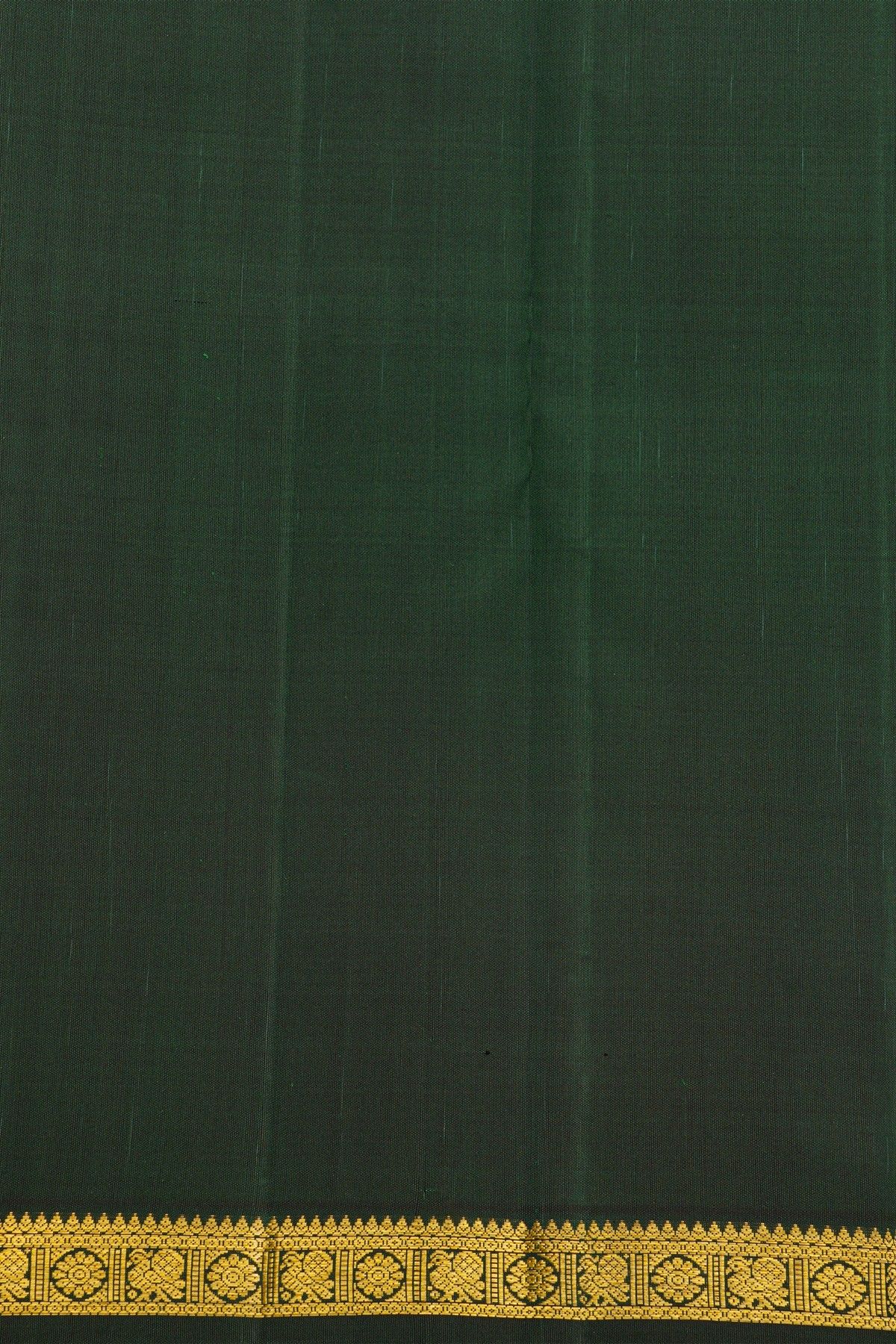 Kancheepuram Silk Wine Saree With Large Temple Motifs And Traditional Zari Border