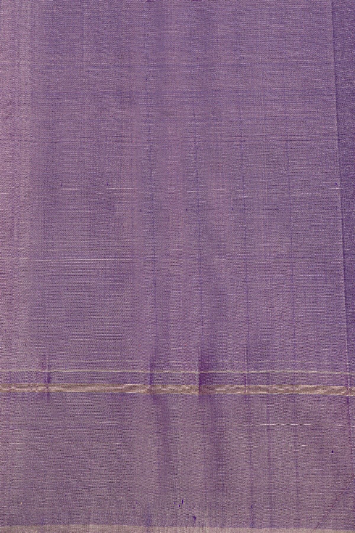 Kancheepuram Silk Violet Saree Floral Buttis And Zari Lines
