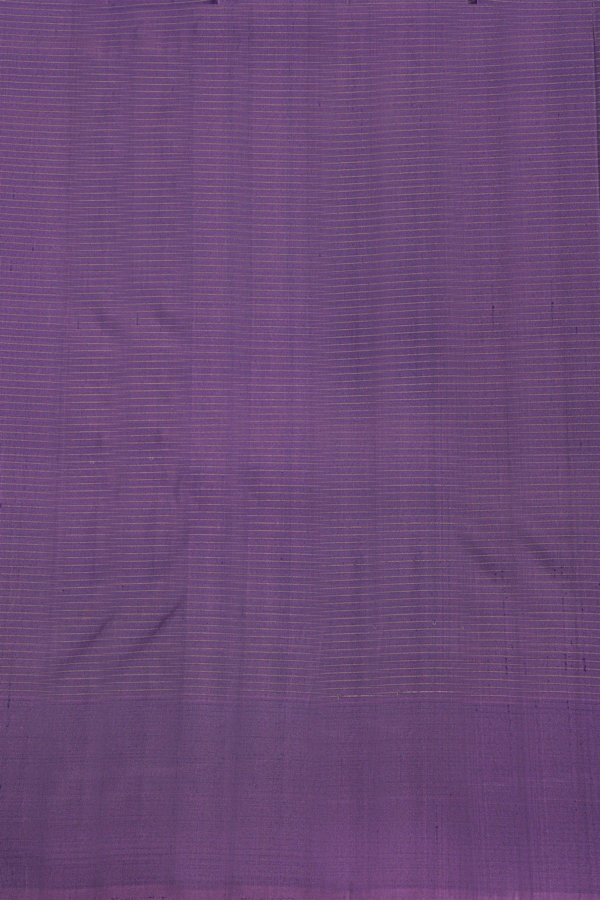 Kancheepuram Silk Grey Saree Zari Checks Body Open Border