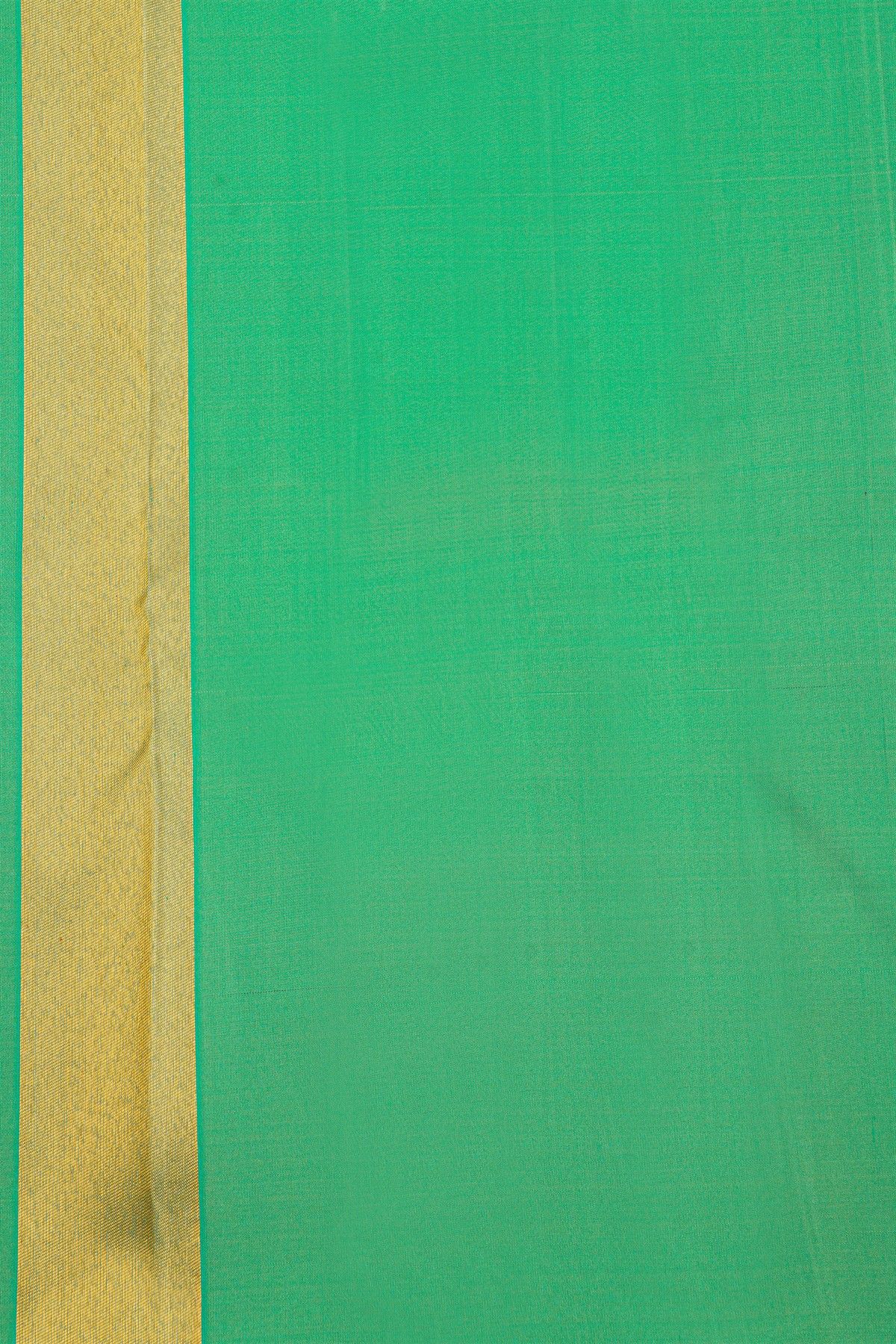 Kancheepuram Silk Yellow Saree With Zari Lines Body Half And Half Design