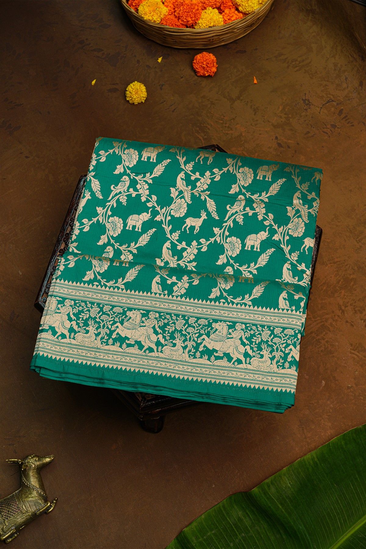 Banarasi Silk Sea Green Saree