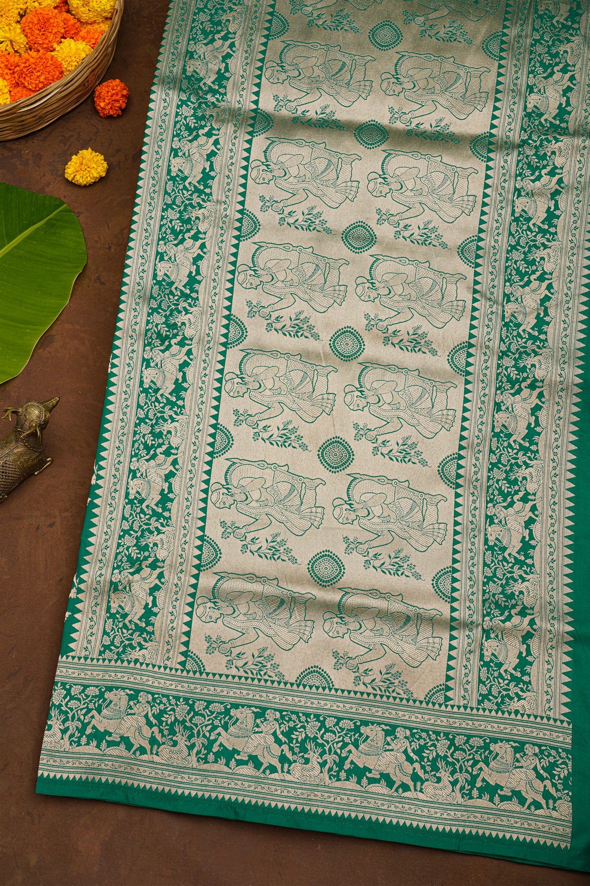 Banarasi Silk Sea Green Saree