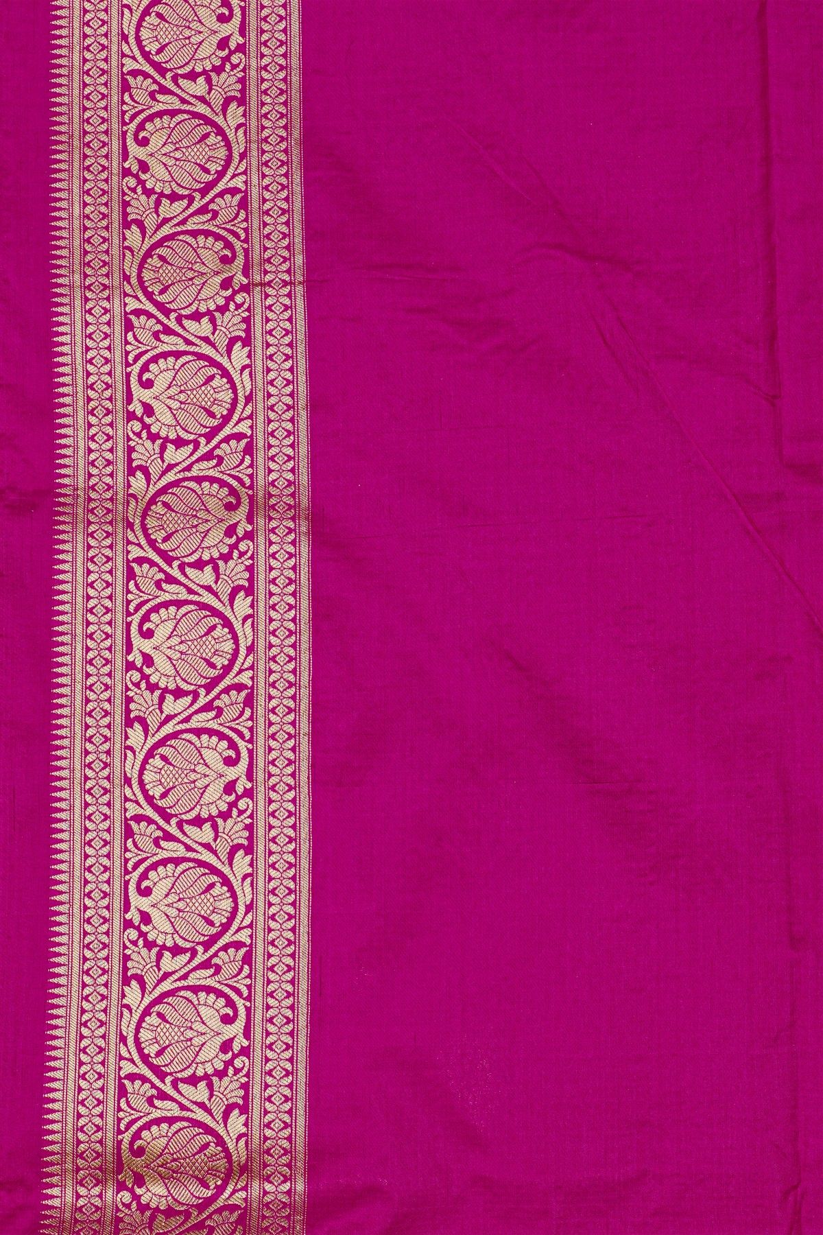 Banarasi Silk Pink Saree With Florals And Buttis Body