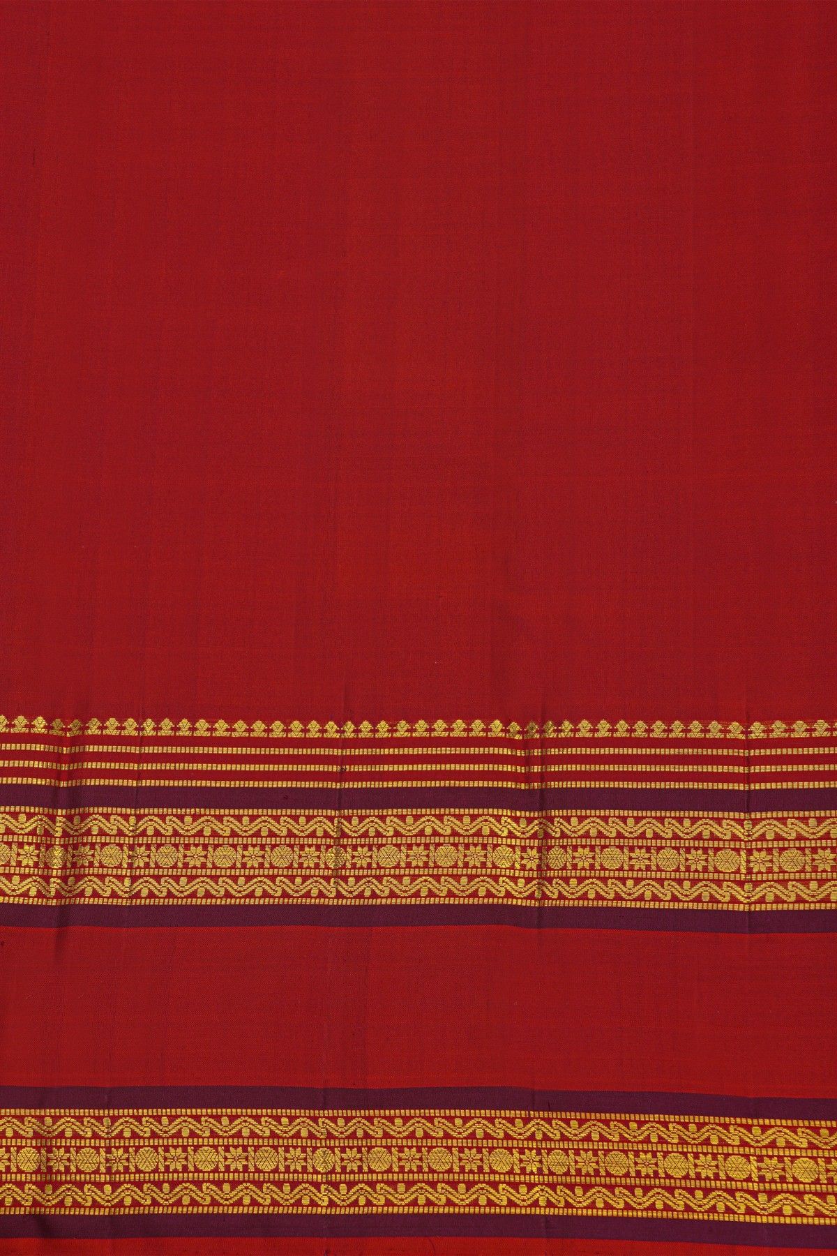 Kancheepuram Silk Light Brown Saree With Tikki Buttis Body And Gap Border