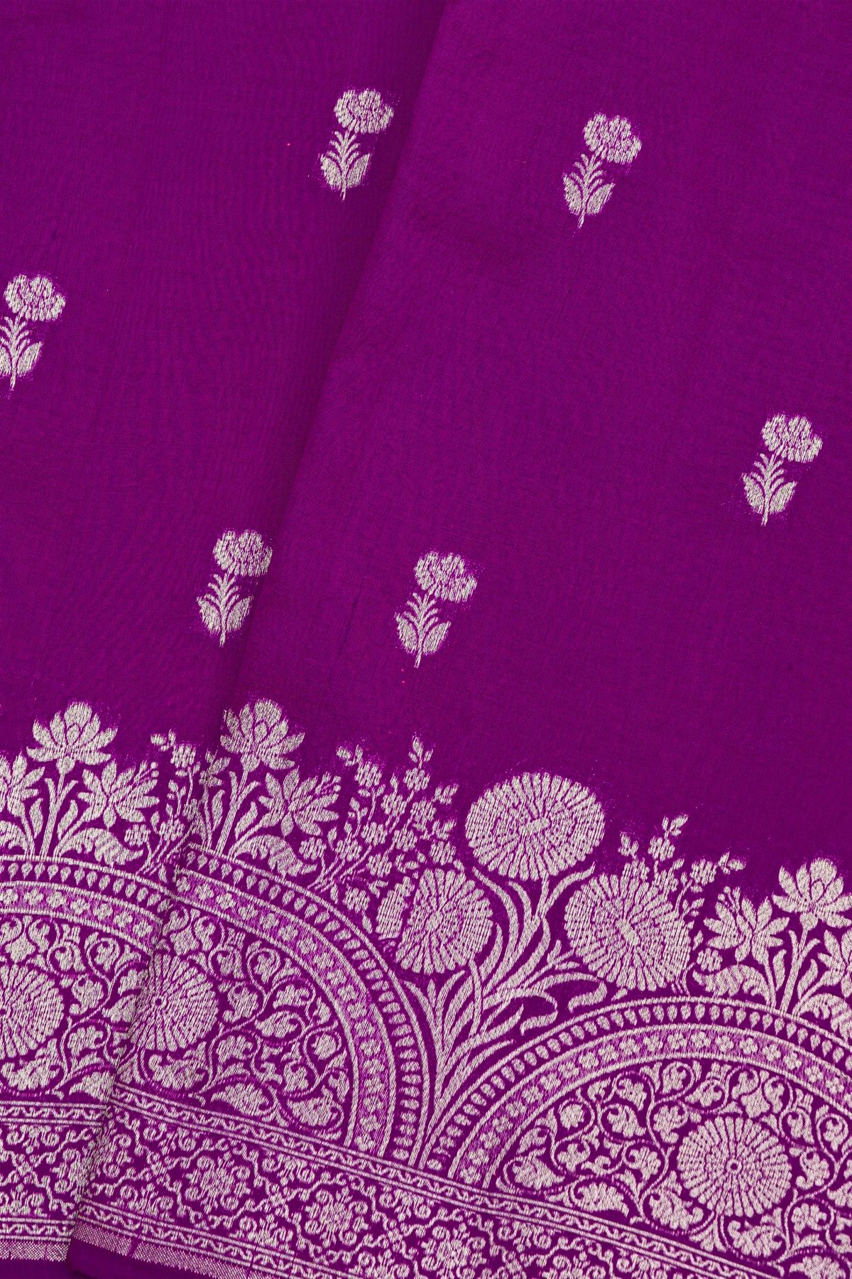 Fancy Matka Silk Purple Saree