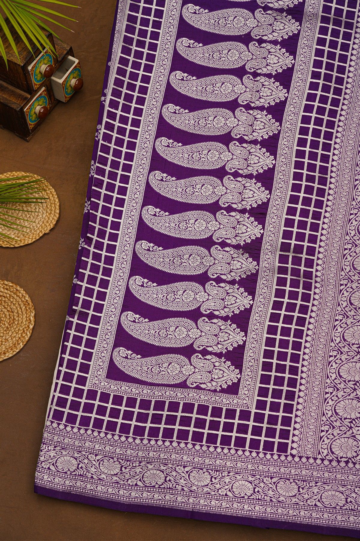 Fancy Matka Silk Violet Saree