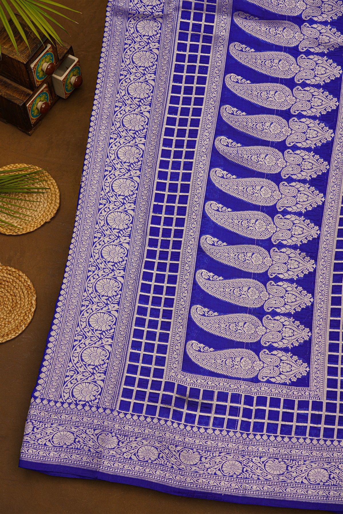 Fancy Matka Silk Royal Blue Saree