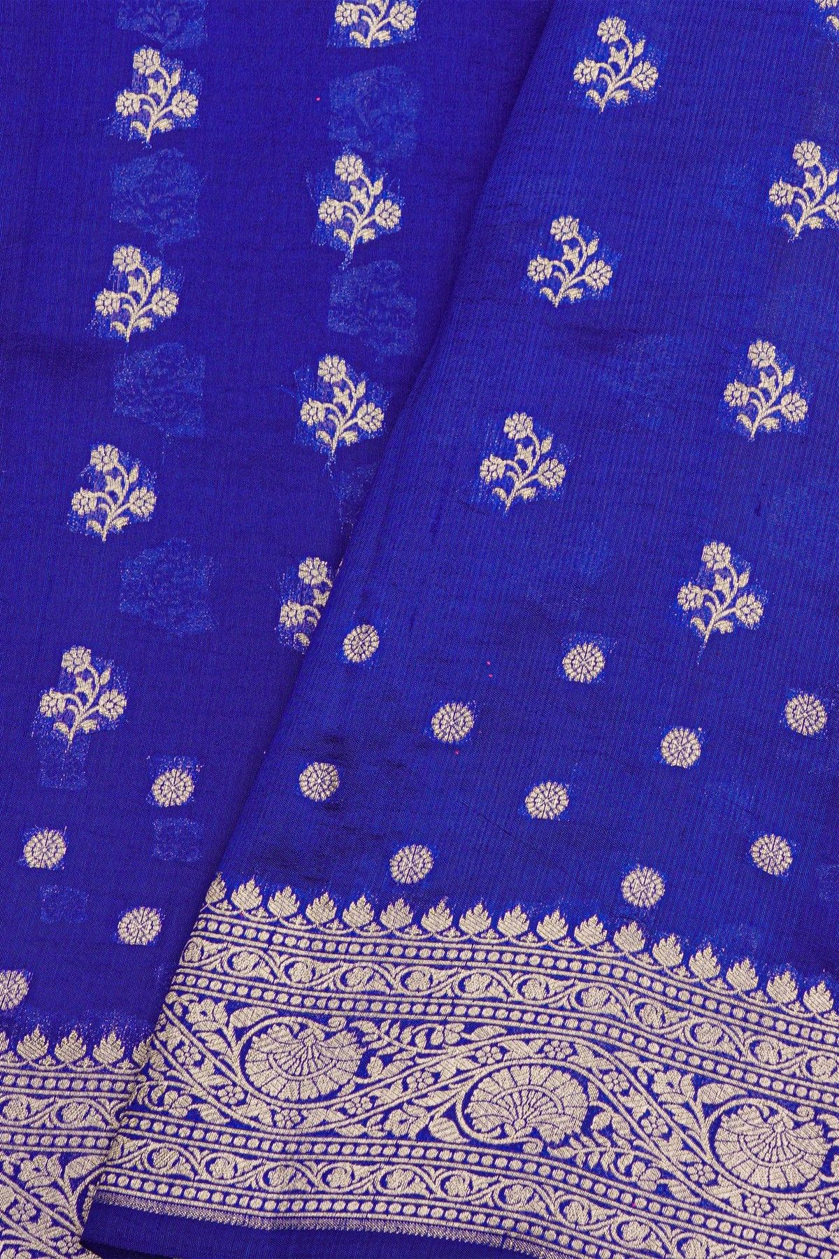 Fancy Matka Silk Royal Blue Saree