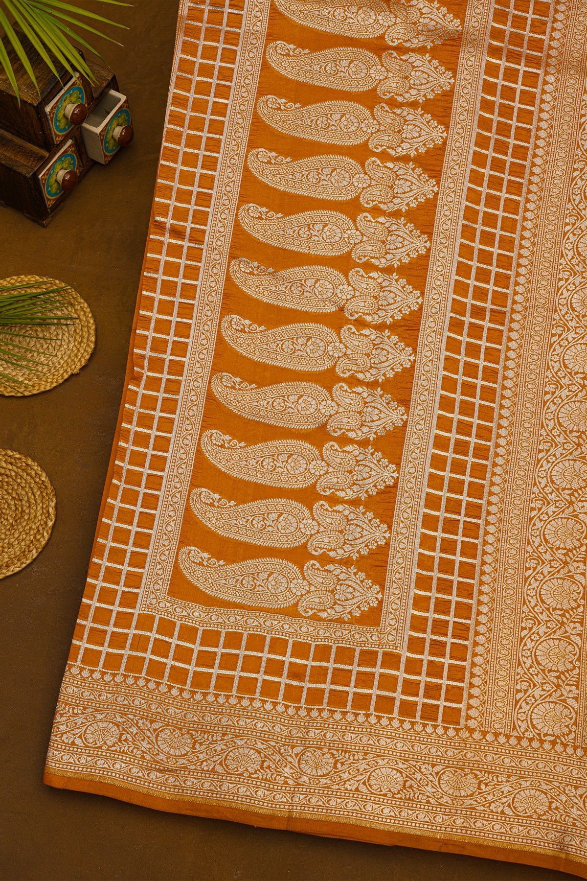 Fancy Matka Silk Mustard Yellow Saree