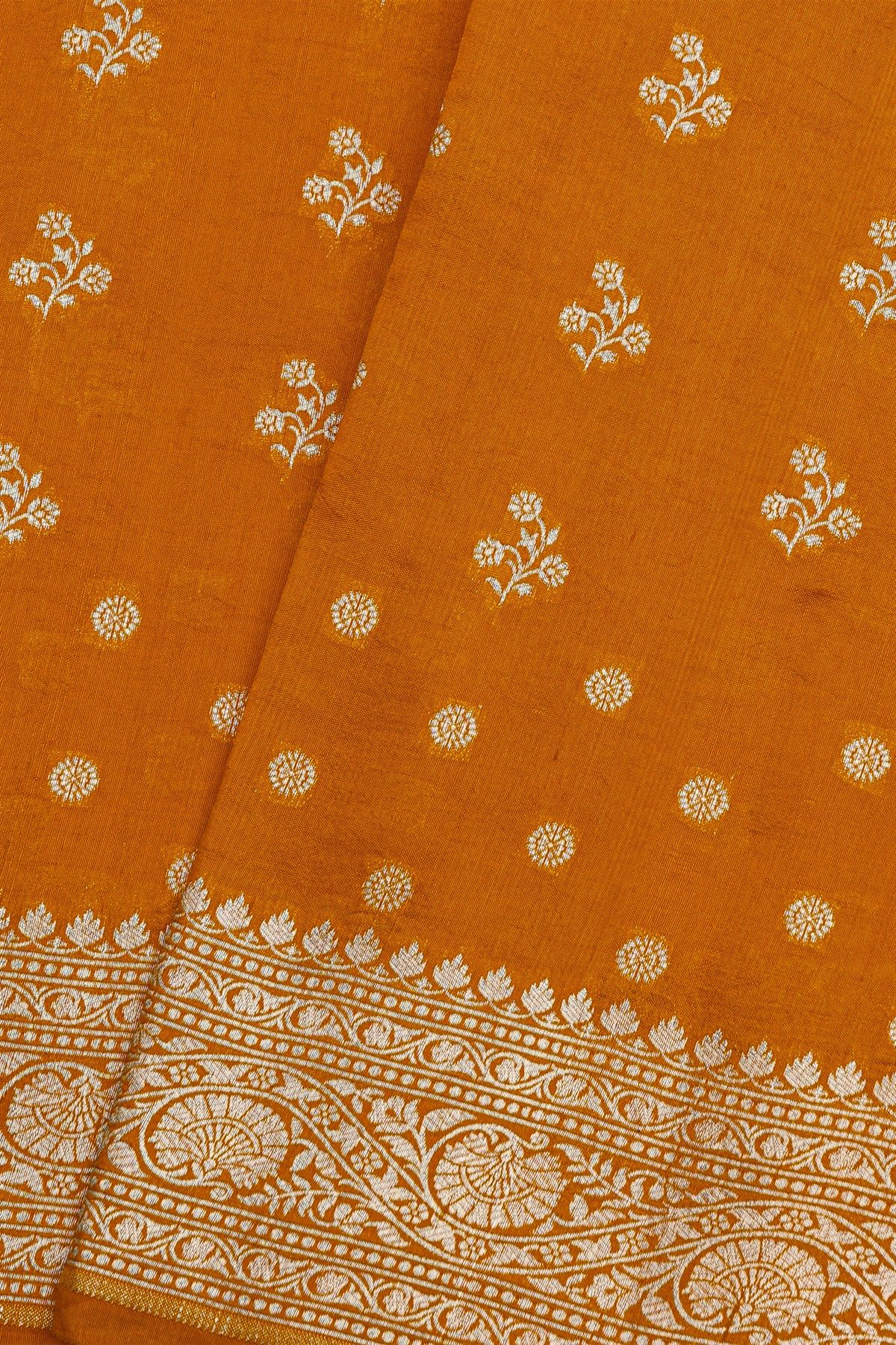 Fancy Matka Silk Mustard Yellow Saree