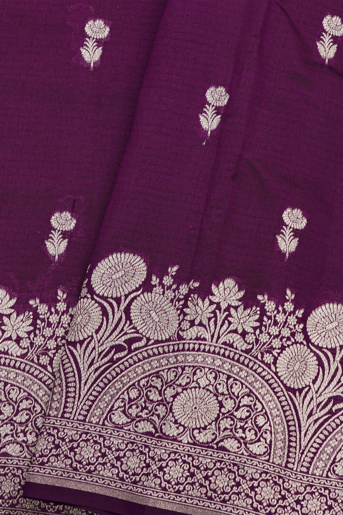 Fancy Matka Silk Purple Saree