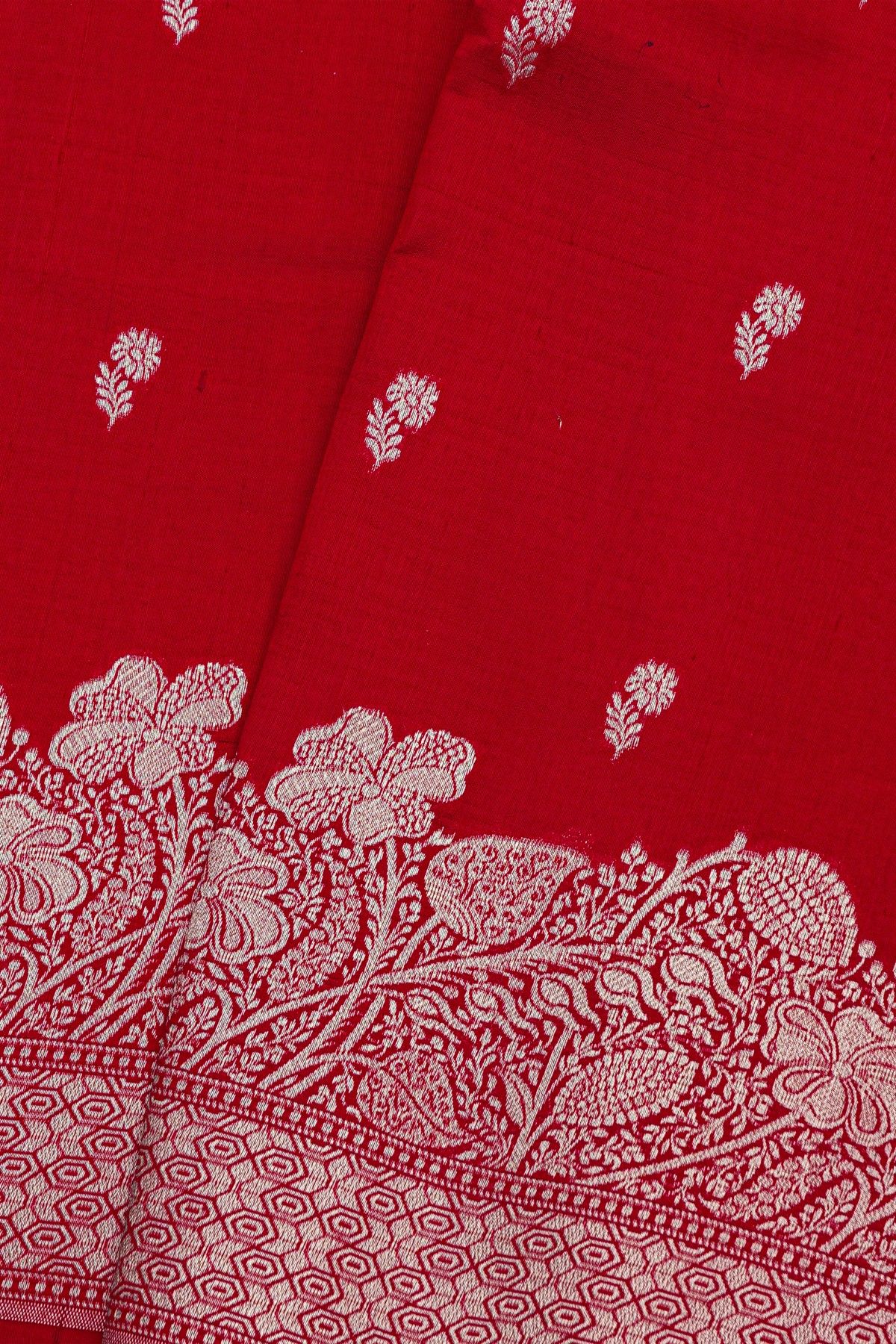 Fancy Matka Silk Red Saree
