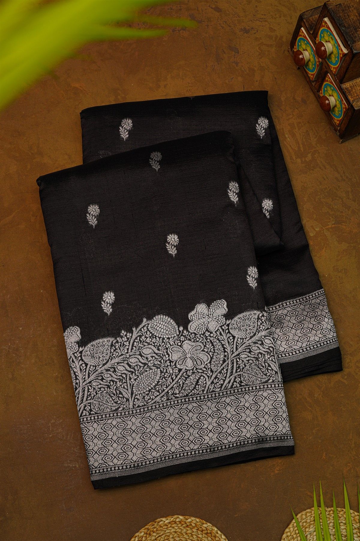 Fancy Matka Silk Black Saree