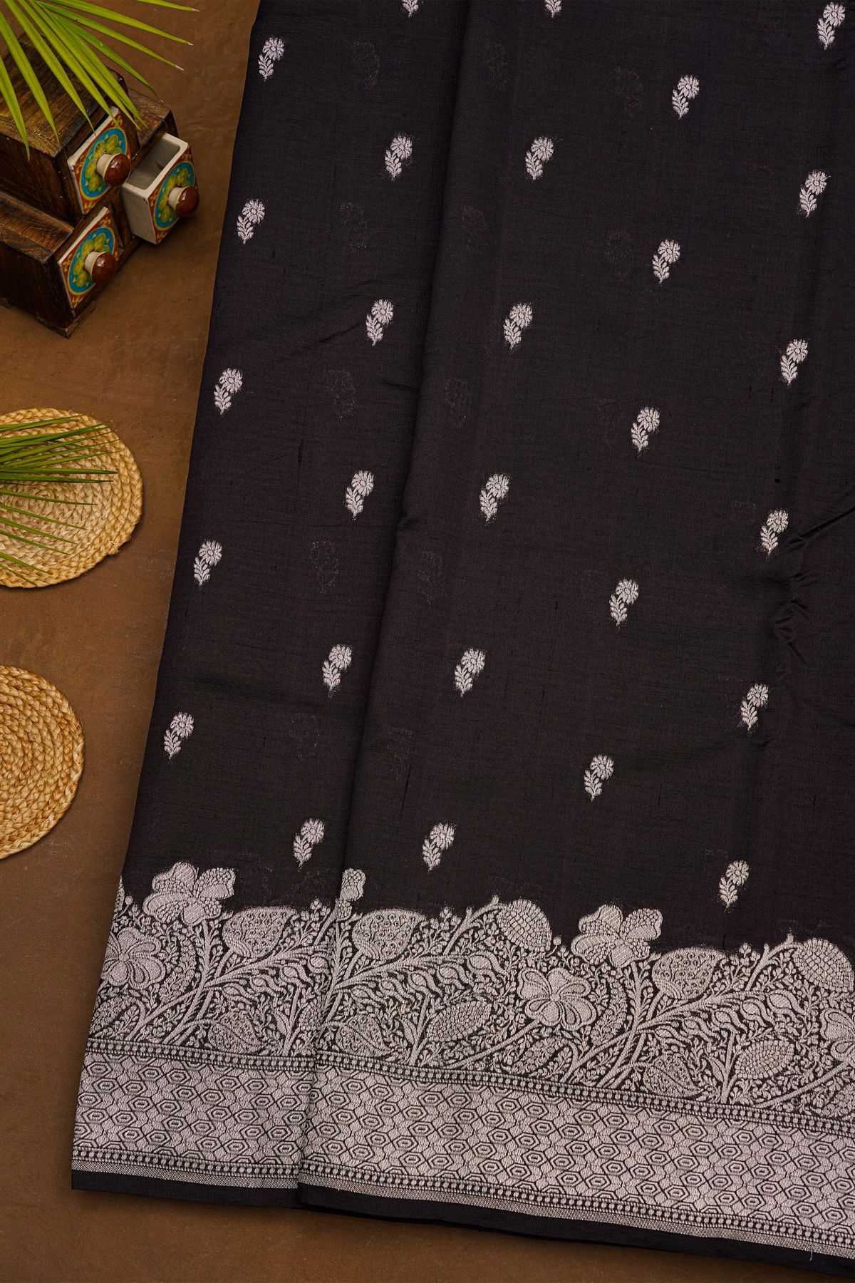 Fancy Matka Silk Black Saree