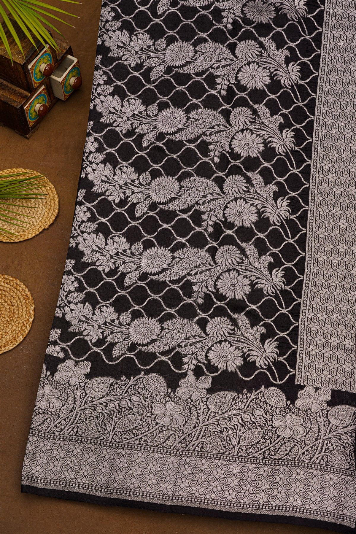 Fancy Matka Silk Black Saree