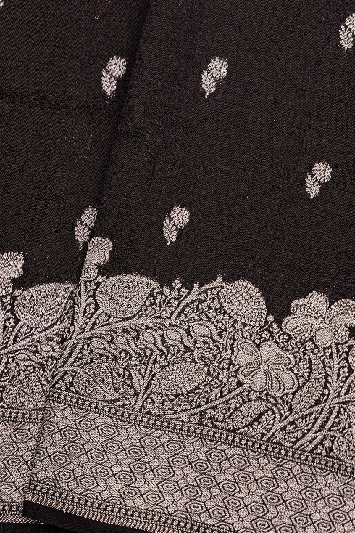 Fancy Matka Silk Black Saree