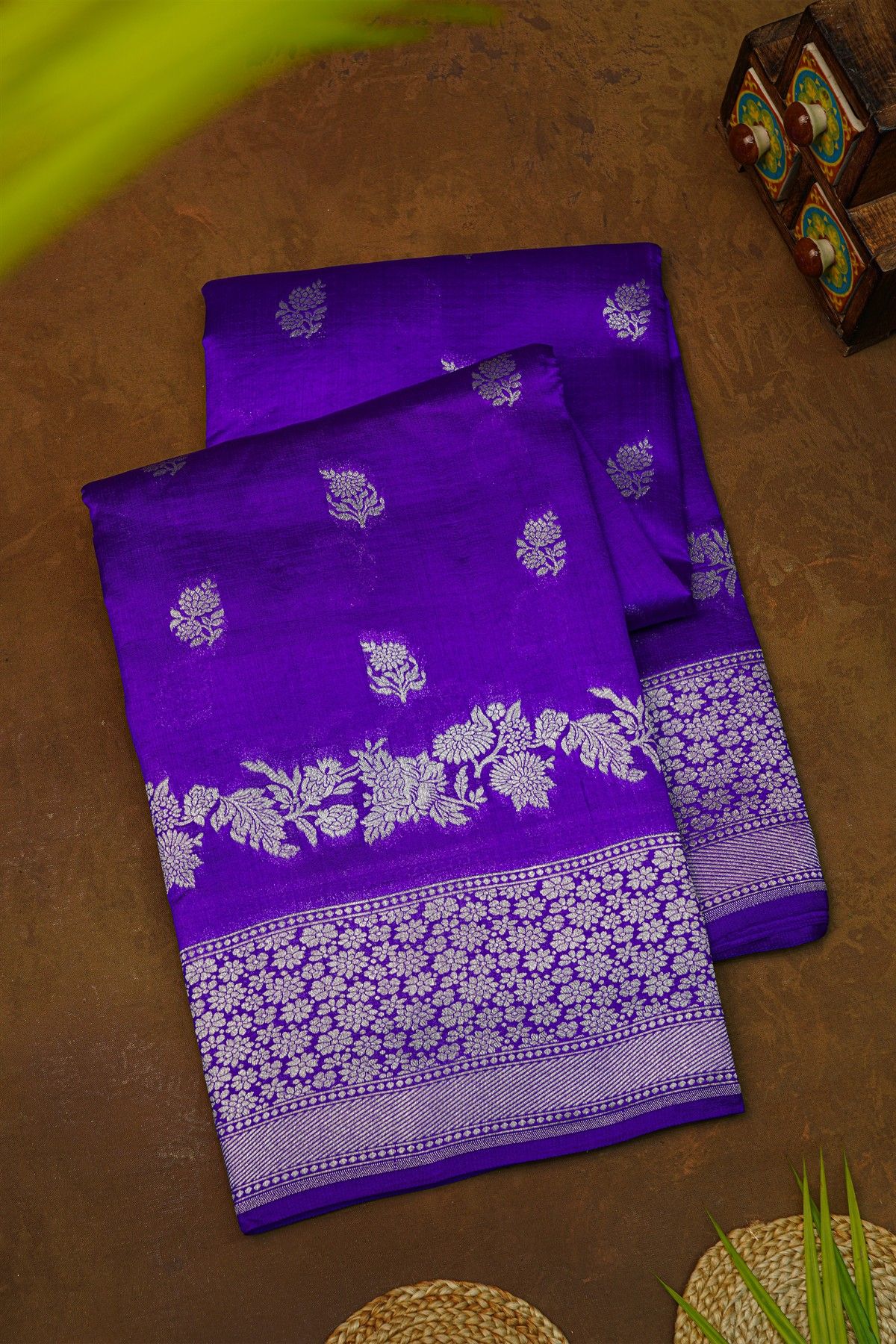 Fancy Matka Silk Royal Blue Saree