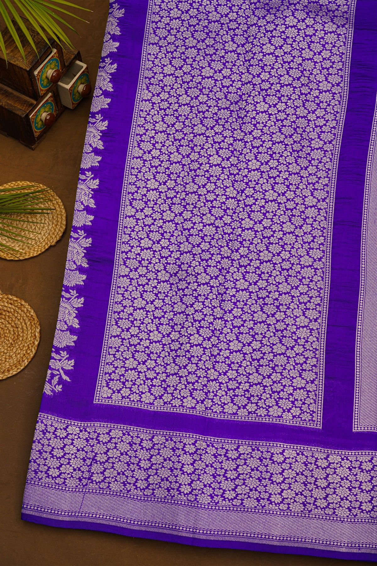 Fancy Matka Silk Royal Blue Saree