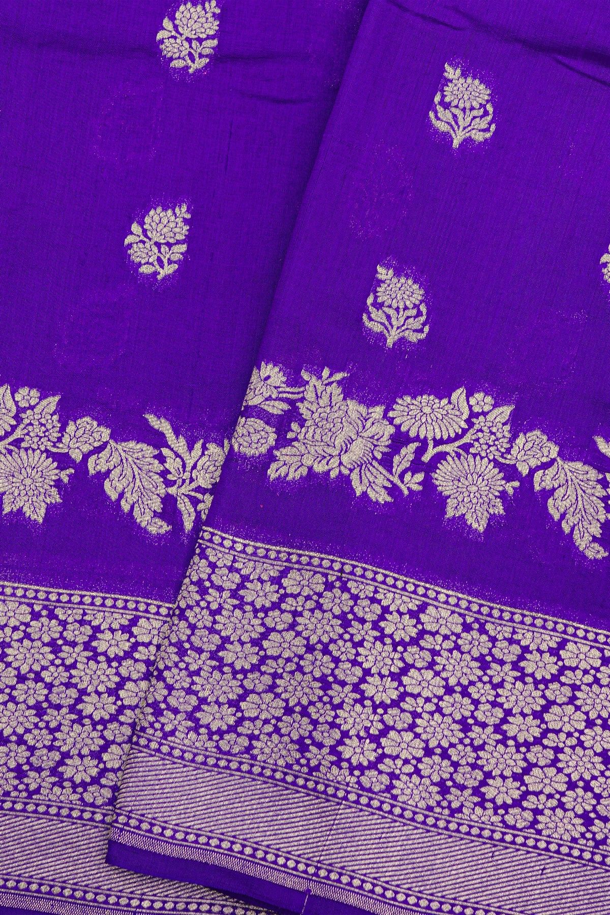 Fancy Matka Silk Royal Blue Saree