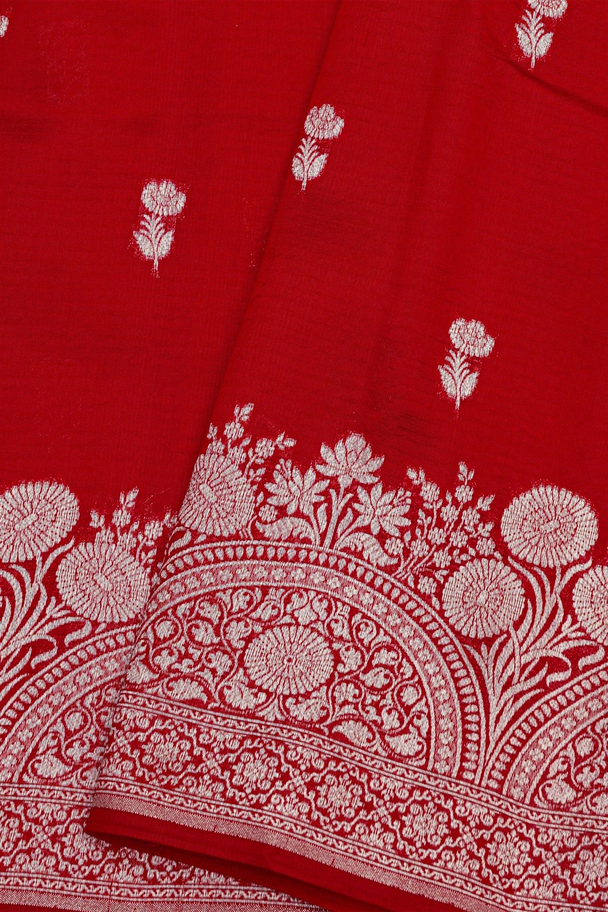 Fancy Matka Silk Red Saree