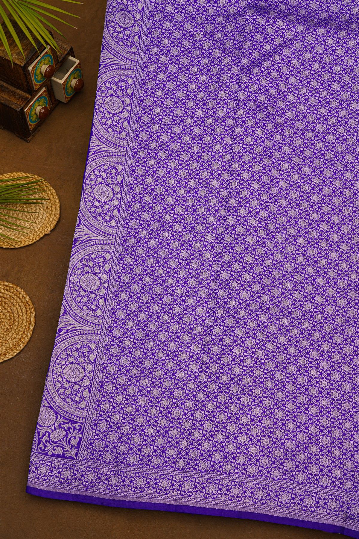 Fancy Matka Silk Royal Blue Saree