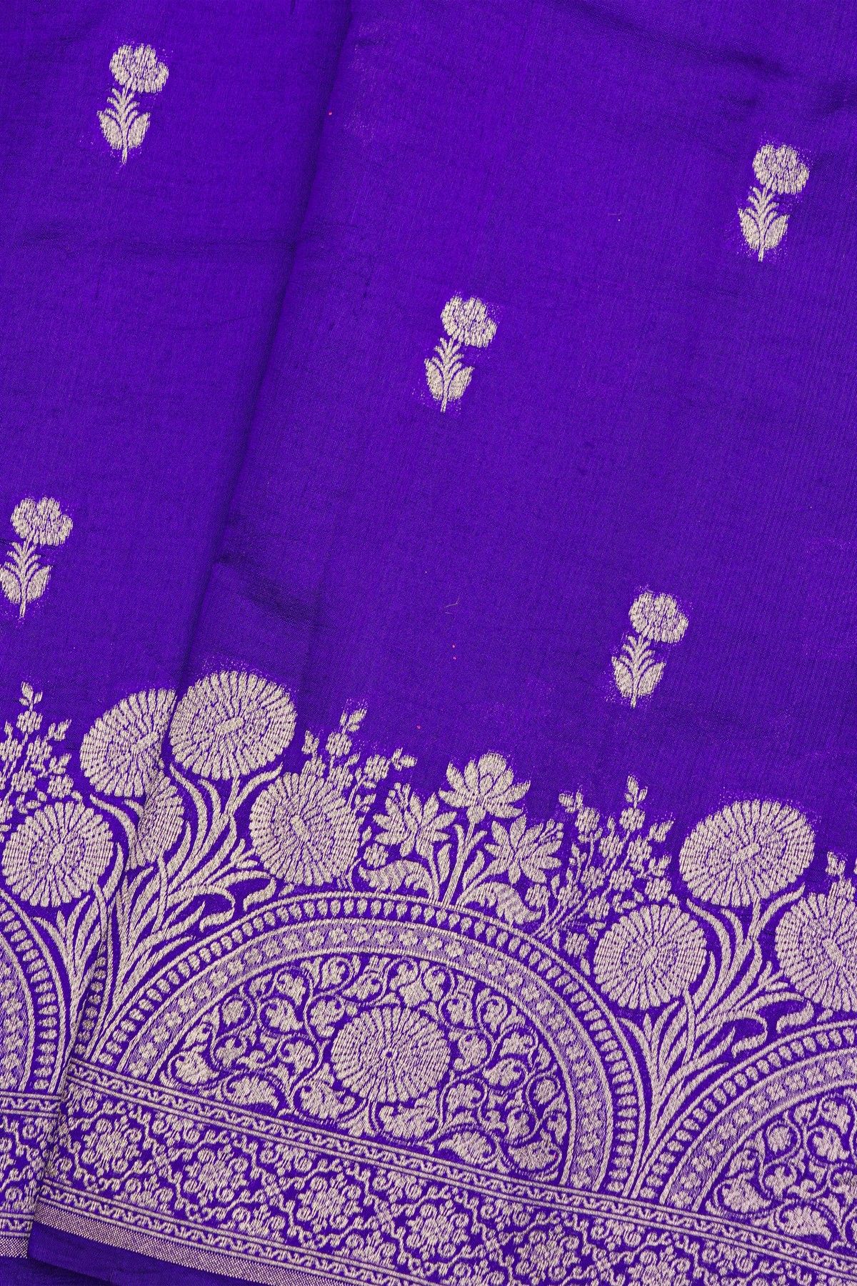 Fancy Matka Silk Royal Blue Saree