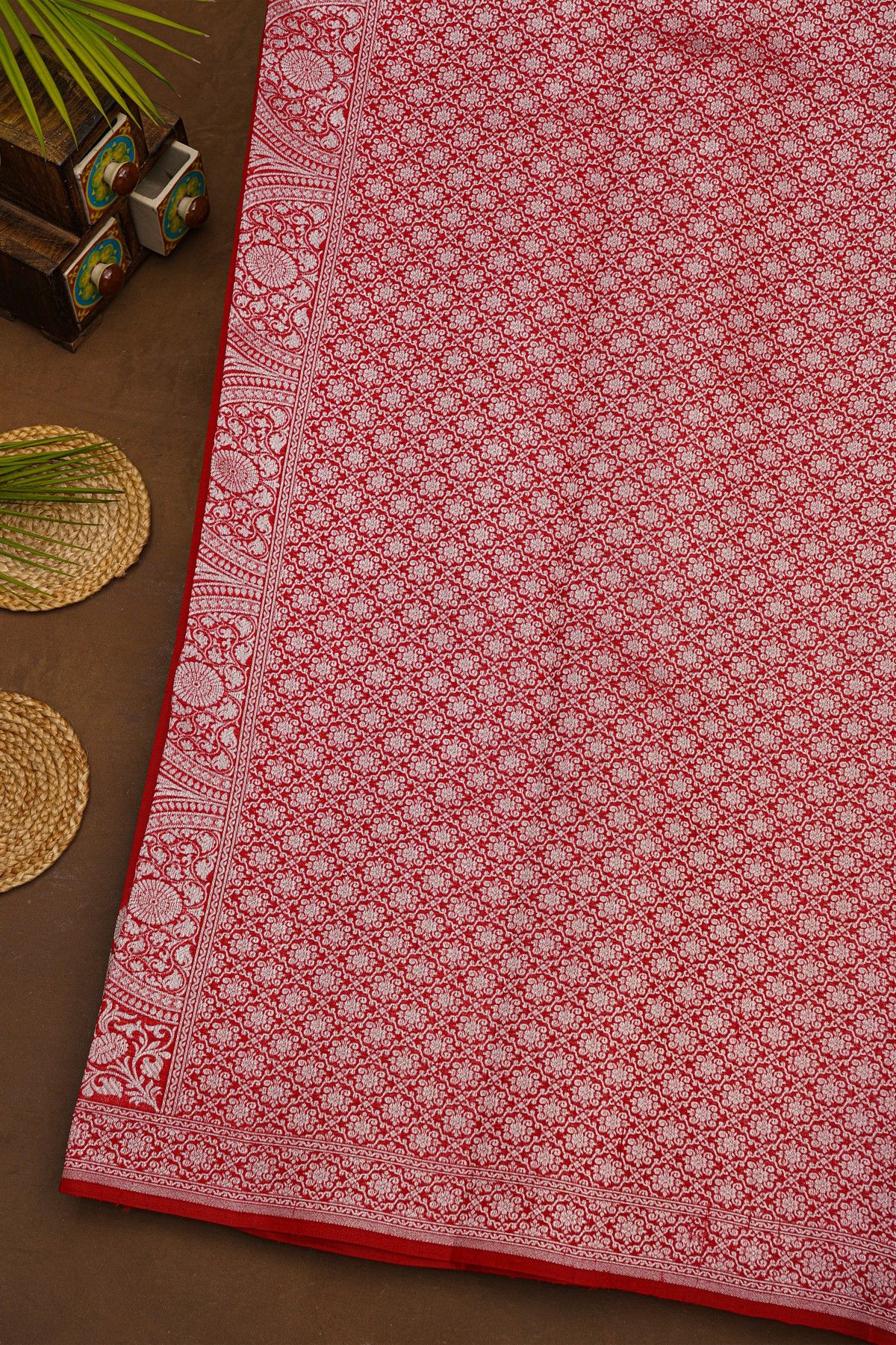 Fancy Matka Silk Red Saree