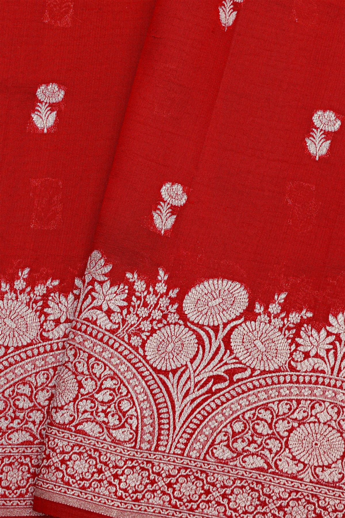 Fancy Matka Silk Red Saree