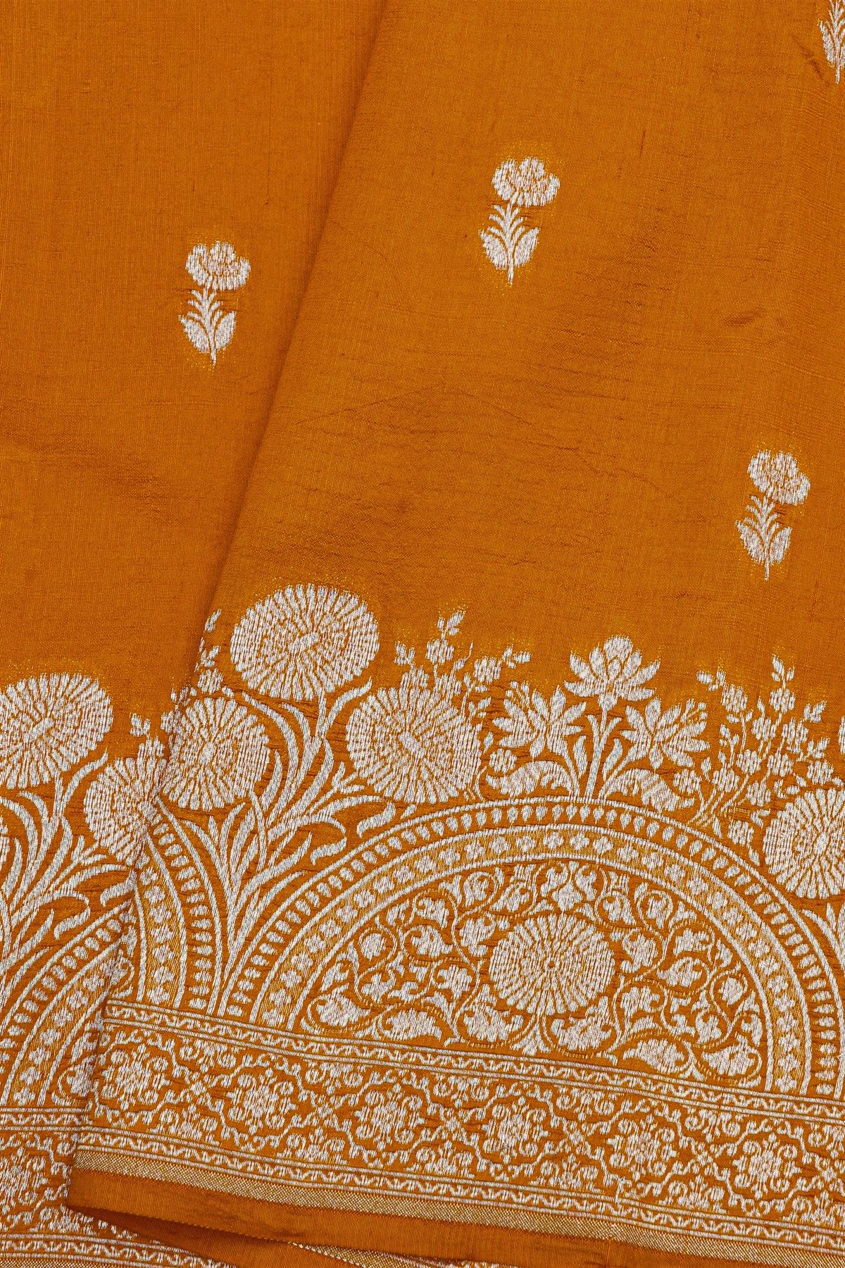 Fancy Matka Silk Orange Saree