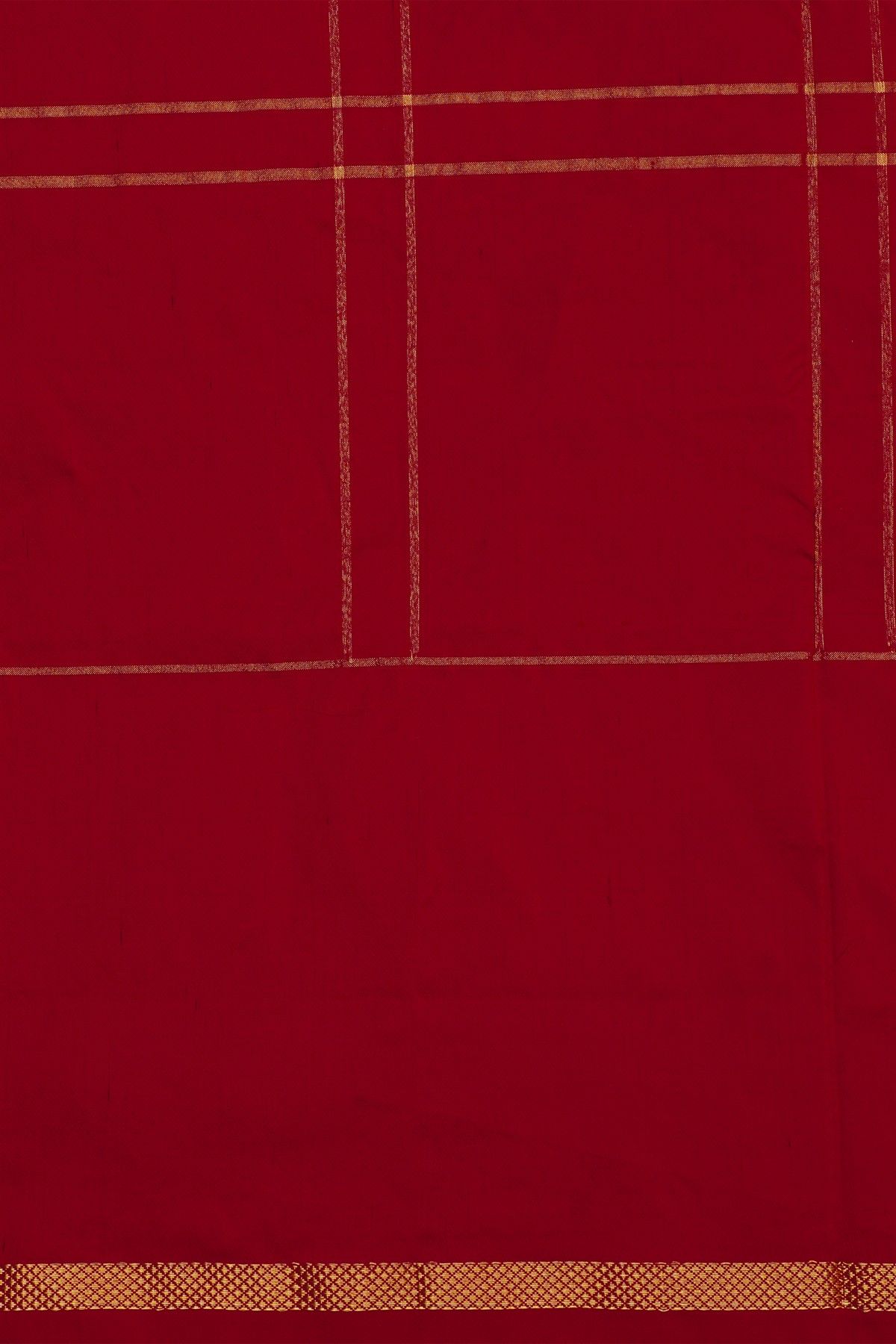 Ikat Silk Mustard Saree With Lines And Florals Body